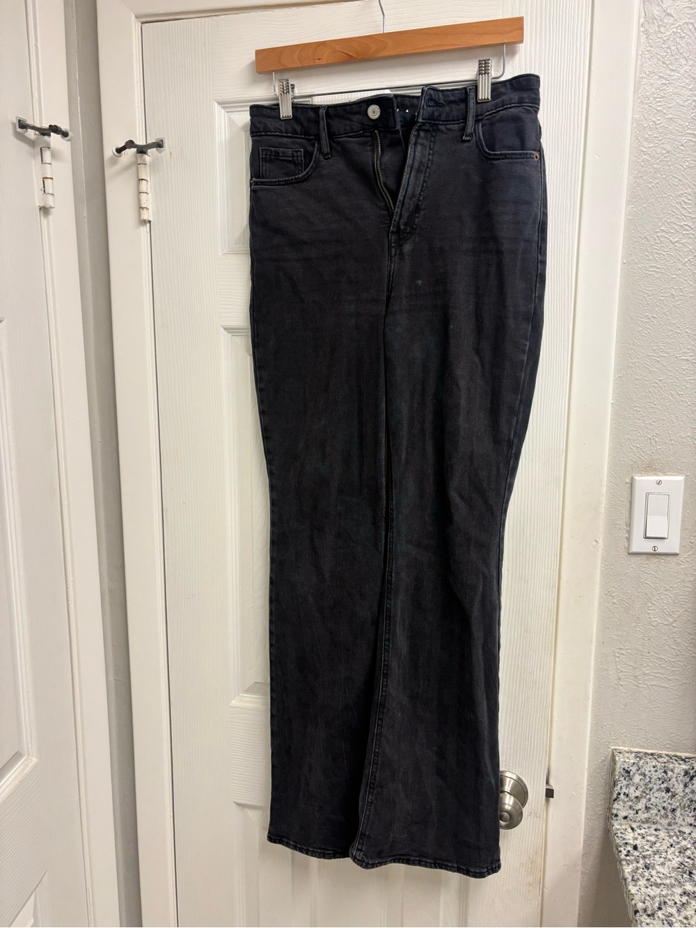 Old Navy Higher High-Rise Black Flare Jeans